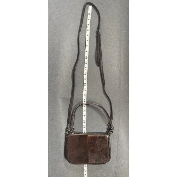 Montana West Crossbody Bag Womens Brown Genuine Leather Hair-On Hide Western - Picture 12 of 16